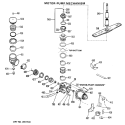 MOTOR - PUMP MECHANISM Diagram and Parts List for HDA850G-01  Hotpoint Dishwasher