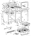 Section Diagram and Parts List for CTF14EGR  Hotpoint Refrigerator