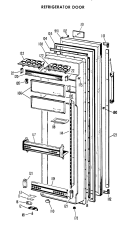 REFRIGERATOR DOOR Diagram and Parts List for CSX22TGC  Hotpoint Refrigerator