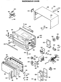MICROWAVE OVEN Diagram and Parts List for RE41003  Hotpoint Microwave