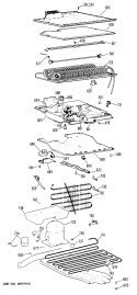 Section Diagram and Parts List for CTF14AGCL  Hotpoint Refrigerator
