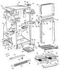 Section Diagram and Parts List for CTF16AGCL  Hotpoint Refrigerator