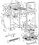Section Diagram and Parts List for CTF16GGC  Hotpoint Refrigerator