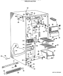 FREEZER SECTION Diagram and Parts List for CSX20LHD  Hotpoint Refrigerator