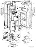 Section Diagram and Parts List for CSX22DHB  Hotpoint Refrigerator