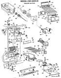 FREEZER SECTION Diagram and Parts List for CSX22DHB  Hotpoint Refrigerator