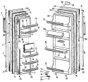 Section Diagram and Parts List for CSX22EHB  Hotpoint Refrigerator