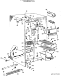 FREEZER SECTION Diagram and Parts List for CSX22EHB  Hotpoint Refrigerator