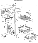 FRESH FOOD SECTION Diagram and Parts List for CSX22EHB  Hotpoint Refrigerator