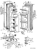 Section Diagram and Parts List for CSX24DHB  Hotpoint Refrigerator