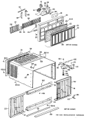 Section Diagram and Parts List for KQM08LAC1  Hotpoint Air Conditioner