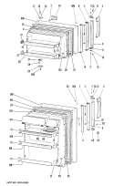 Section Diagram and Parts List for CTF16GGR  Hotpoint Refrigerator
