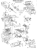 FREEZER SECTION Diagram and Parts List for CSX22DHE  Hotpoint Refrigerator