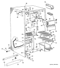 FREEZER SECTION Diagram and Parts List for CSX22EHE  Hotpoint Refrigerator