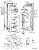 Section Diagram and Parts List for CSX24XJB  Hotpoint Refrigerator