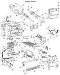FREEZER SECTION Diagram and Parts List for CSX24XJE  Hotpoint Refrigerator
