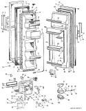 Part Location Diagram of WR17X6200 GE FRONT DOOR SHELF