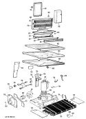 Section Diagram and Parts List for CTXH18HJBR  Hotpoint Refrigerator