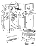 Section Diagram and Parts List for CTF14CJCR  Hotpoint Refrigerator