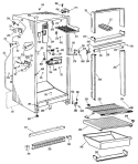 Section Diagram and Parts List for CTFP16CJBR  Hotpoint Refrigerator