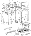 Section Diagram and Parts List for CTFP16EJC  Hotpoint Refrigerator