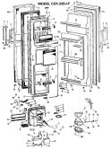 Section Diagram and Parts List for CSX22DJF  Hotpoint Refrigerator