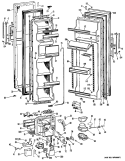Section Diagram and Parts List for CSX24XJF  Hotpoint Refrigerator