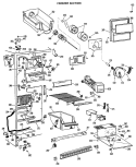 FREEZER SECTION Diagram and Parts List for CSX24XJF  Hotpoint Refrigerator
