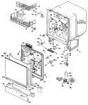 Section Diagram and Parts List for HDA487G-02BK  Hotpoint Dishwasher