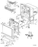 Section Diagram and Parts List for HSM507G-02  Hotpoint Dishwasher