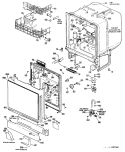 Section Diagram and Parts List for HDA2000G03  Hotpoint Dishwasher