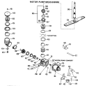 MOTOR - PUMP MECHANISM Diagram and Parts List for HDA497K-01  Hotpoint Dishwasher
