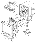 Section Diagram and Parts List for HDA487K-01BK  Hotpoint Dishwasher