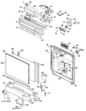 Section Diagram and Parts List for HDA2600K01  Hotpoint Dishwasher