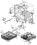 Section Diagram and Parts List for HDA2600K01  Hotpoint Dishwasher