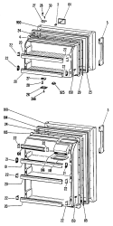Section Diagram and Parts List for CTF14CJDR  Hotpoint Refrigerator