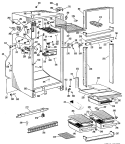 Section Diagram and Parts List for CTF14EJD  Hotpoint Refrigerator