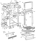 Section Diagram and Parts List for CTF16AJDR  Hotpoint Refrigerator