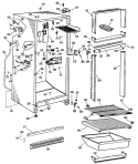 Section Diagram and Parts List for CTF16XJDR  Hotpoint Refrigerator