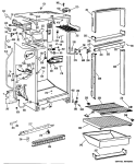 Section Diagram and Parts List for CTF14AKBR  Hotpoint Refrigerator