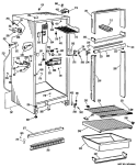 Section Diagram and Parts List for CTF16XKBR  Hotpoint Refrigerator