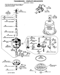 TRANSMISSION COMPLETE BREAKDOWN Diagram and Parts List for WLW3600BBL  Hotpoint Washer