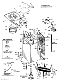CABINET AND SUSPENSION ASM. Diagram and Parts List for WLW3750BAL  Hotpoint Washer