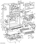 Section Diagram and Parts List for CTX22DKCL  Hotpoint Refrigerator
