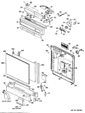 Section Diagram and Parts List for HDA2600K03  Hotpoint Dishwasher