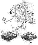 Section Diagram and Parts List for HDA2600K03  Hotpoint Dishwasher