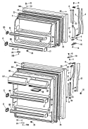 Section Diagram and Parts List for CTX21PKER  Hotpoint Refrigerator