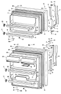 Section Diagram and Parts List for CTX18EKGR  Hotpoint Refrigerator