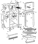 Section Diagram and Parts List for CTF14CLBR  Hotpoint Refrigerator