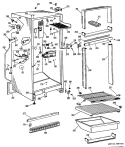Section Diagram and Parts List for CTFP14CLBR  Hotpoint Refrigerator